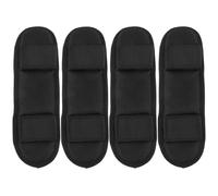 Garneck 4pcs Comfortable Decompression Shoulder Pads for Guitar Belts and Laptop Bags, Black Nylon Shoulder Strap Cushions with Simple Design and Modern Look, for Weight-Bearing