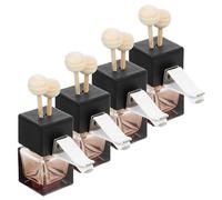 Garneck 4pcs Glass Aromatherapy Bottle Vials for Car Air Vent Essential Oil Diffuser Ornament Sleek Design for Easy Installation Durable Perfume Diffuser for Enhanced Ambiance