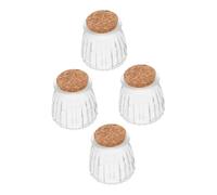 Garneck 4pcs Glass Wishing Bottles with Cork Stoppers Multipurpose Decorative Storage Jars for DIY Messages Essential Oils Small Objects High-end Glass and Cork Material