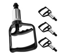 Garneck 4Pcs Handheld Vacuum Cupping Suction Pump Set, Manual Pressure Suction Cup Replacement for Massage Cupping Therapy, Portable Chinese Body Relaxation Tool, Black