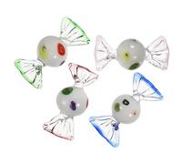 Garneck 4Pcs Handmade Murano Style Glass Candy Ornaments Polished Sweet Sculptures for Home Decoration Wedding Party Xmas Festival Unique Intricate Details