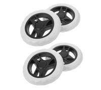 Garneck 4pcs Heavy Duty Shopping Trolley Caster Wheels Plastic Core Replacement for Shopping Cart Luggage Household Use Effortless Slope Climbing Multipurpose Wheel