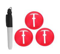 Garneck 4pcs Impact Ball Liner Golf Ball Putting Line Tool with Quick Application and Universal Usability, Abs Material Putting Aiming Marker for Golf the Course Training Aid Suitable