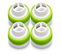 Garneck 4Pcs Large Russian Piping Tip Couplers Nozzle Converter for Cake Decorating Icing Piping Tips Compatible with Large Size Nozzles, Baking Decorating Tools Set