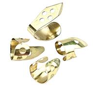 Garneck 4pcs Metal Finger Picks with Thumb and Finger for Guitar Banjo Lap Playing Multi-functional Picks for Bright Tone and Enhanced Sustain