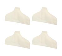 Garneck 4pcs Non Slip Hanger Covers for Coats and Clothes, Cotton and Linen Material, Prevents Fabric Stretches, Gentle Garment Hanger Protection, for Home and Dorm Use, Beige Colour