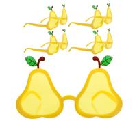 Garneck 4pcs Pear Shaped Sunglasses for Summer Beach Party Fun Photo Booth Props for Hawaiian Pool Party Decorations Unique Eyewear for Cosplay Outdoor Activities