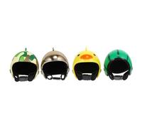 Garneck 4pcs Pet Chicken Helmet Chicken Safety Hats Comfortable Protection Plastic Helmets Stylish Creative Design Prevent Sunshine Bird Headwear for Pet