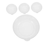 Garneck 4pcs Plastic Weighing Plate Electronic Scales Kitchen Digital Scale Pan Weighing Bowl Dog Food Bowl