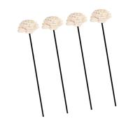 Garneck 4PCS Rattan Diffuser Sticks Flameless Aroma Refill Sticks for Continuous Fragrance Release Realistic Faux Rattan and Dried Flowers Low Maintenance Home Decor
