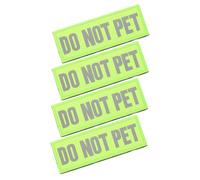 Garneck 4Pcs Reflective Service Dog Patches for Harness Do Not Pet Puppy Patch Tags for Night Visibility Comfortable Dog Vest Safety Labels for Outdoor Activities