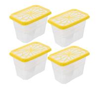 Garneck 4pcs Reusable Moisture Absorber Boxes Empty Replacement Case for Wardrobes and Indoor Cabinets, Plastic Water Absorbing Storage Container for Home Dehumidifier