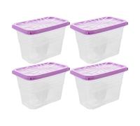 Garneck 4pcs Reusable Plastic Moisture Absorber Containers Large Capacity, Portable Moisture Absorber Holder Boxes for Shoe Cabinet and Bookcase, for Indoor Use at Home