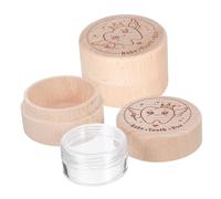 Garneck 4pcs Round Tooth Box Keepsake Storage Box Lid Trinket for Boys and Girls Girls Decorative