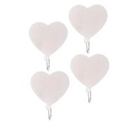 Garneck 4pcs Rustic Wooden Heart Wall Hooks Space-Saving Heart Shaped Coat Hangers for Bedroom Bathroom Living Smooth Finish Multi-Purpose Wall Mounted Rack for Keys Purse Scarf Towels