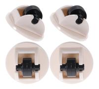 Garneck 4pcs Self Adhesive Mini Caster Wheels Non Swivel One-way Pulley Rollers for Storage Boxes Trash Bins Stick Appliance Rollers Smooth Floor Protection