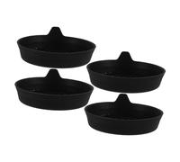 Garneck 4pcs Silicone Car Cup Holder Coaster Non Slip Thermal Insulation Pads with Sparkling Accents Car Accessories for Men and Women Black Interior Protection