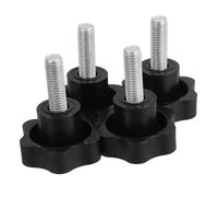 Garneck 4pcs Star-Shaped Plastic Hand Knobs Screw Thread Clamping Knobs for Umbrella Base Handle Replacement Easy Grip and Quick for Mechanical and Home Use