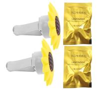 Garneck 4pcs Sunflower Car Aromatherapy Clip Creative Auto Decorations Car Accessories Diffuser Vent Clip for Air Freshener Scents