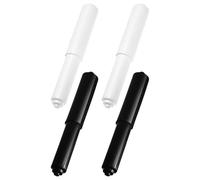 Garneck 4Pcs Toilet Paper Roll Holder Insert Spring Replacement Rods with White and Black Tubes for Bathroom Toilet Paper Holder Roller Spindle Compatible with Spring Loaded Roll