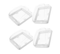 Garneck 4pcs Transparent Socket Cover Box Splashproof Plastic Switch Protection for Kitchen Bathroom Office Clear Light Switch Splash Guard with Water Resistant Design