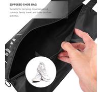 Garneck 4Pcs Travel Shoe Bags with Zipper and Lanyard Polyester Shoes Storage Organizer for Sneakers Flats Slippers Portable Folding Dustproof Pouches