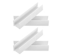 Garneck 4pcs U Shape Reinforcement Groove Support Feet for Pet Gate and Dog Gate, Abs Material with Firm Construction, Suitable for Indoor Doorway Use and Multiscenario Application