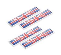 Garneck 4pcs Uk Flag Metal Emblems Zinc Alloy Car Stickers Adhesive National Decals for Cars Trucks Home Decor Patriotic Vehicle Badge Door Decoration