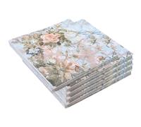 Garneck 5 Packs of 2-Ply Colored Floral Patterned Paper Napkins 20pcs Each, Decorative Party Napkins for Festival, Dinner, and Celebration Supplies