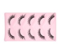 Garneck 5 Pairs Makeup Lashes False Eyelashes Extensions Synthetic Material Classic Style Lightweight Easy to Use Not Easy to Deform for Everyday Life