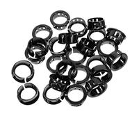 Garneck 50 Pcs Black Plastic Nylon Cable Grommets round Shape for Simple Installation and Wire Protection, Snap in Bushing Kit for Cable Mounting and Preventing Wire Wear