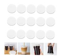 Garneck 500pcs Leakproof Paper Pads Round Cup Sealer Film for Hot and Cold Drinks Spill Sealing Films for Milk Tea Coffee Juice Cups