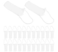 Garneck 50pcs Adult Elastic Medical Cotton Cap Mesh Bandage Holder Retainer Net Stretch Cover for Wound Care and Emergency Head Dressing