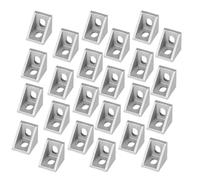 Garneck 50pcs Aluminum Alloy Corner Bracket Fasteners for Series T Slot Extrusion Profiles High Strength Right Angle Joint Brackets for CNC Printer Robotics Workstation Assembly