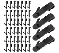 Garneck 50pcs Black Grid Display Hooks for Wall Panels Heavy-Duty Grid Rack Hangers for Kitchen Garage Shop Organization Quick Setup Clip for Efficient Storage