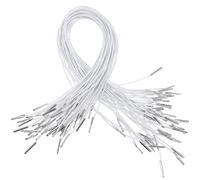 Garneck 50pcs Elastic Barbed Ropes with Iron Head 30cm Stretch Round String Loops for DIY Mask Making, Hat Fixing, and Sewing Crafts in Black