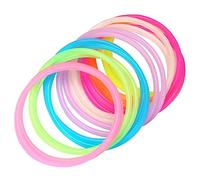 Garneck 50pcs Glow the Dark Silicone Bracelets Luminous Wristbands for Retro Parties Hair Accessories Easy to Wear for Festivals and Themed Events