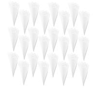 Garneck 50pcs Hollow Lace Paper Cones for Wedding Shower Decor Elegant Flower Confetti Holders with Intricate Design Multipurpose Party Supplies for Graduation and Hen Celebrations