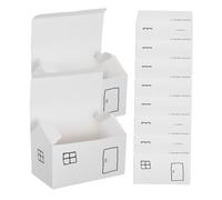 Garneck 50pcs House Shaped Folding Box White Small Boxes for Candy Packaging Spring Party Favors Christmas Treat