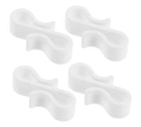 Garneck 50pcs Lamp Clip Hook Hooks Shower Light Waterproof Guttering Clips for Lights Light Clips Gutter Hangers for Lights Weatherproof s Clips Clip Lights Holiday Hook White Pp