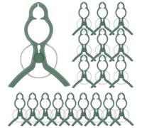 Garneck 50pcs Large Green Plastic Garden Plant Support Clips for Tomato and Climbing Plants, Vegetable Vine Clamps and Phalaenopsis Flower Stem Fixing Clips for Outdoor Gardening