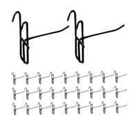 Garneck 50pcs Nail Board Hook Shelves Hangers Peg Board Hanging Display Hook for Wire Shelving Iron Black