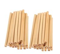Garneck 50Pcs Natural Reed Bee Tubes Refillable Nesting Tube Inserts for Outdoor Beekeepers Mason Bee House Replacement Straws for Garden Pollination