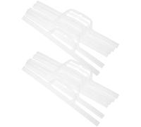 Garneck 50pcs Removable Plastic Bag Handles with Sealing Clips Detachable Packaging Carry Handles for Grocery and Food Bags Heat Seal Chip Grip Accessories for Tote and Storage Use