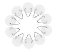 Garneck 50pcs Self-Adhesive Picture Frame Hooks for Walls Silver Plate Wall Hangers with Sturdy Iron and Pp Material for Home of Photos and Decorative Plates