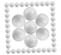 Garneck 50pcs Solid Polystyrene Balls DIY Craft Spheres for Wedding Christmas Decorations Party Ornaments Molecular Models and Art Projects