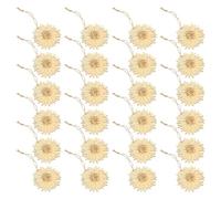 Garneck 50pcs Unfinished Wood Chrysanthemum Shape Cutout for DIY Painting Crafts, Rustic Wooden Flower Slices, Blank Wood Embellishments for Window and Bookshelf Decor