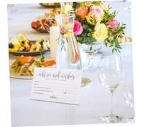 Garneck 50pcs Wedding Writable Blessing Cards Decorative Table Cards for Banquet Guests Romantic Message Notes for Couples Celebration