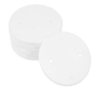 Garneck 50pcs White Flat Round Blank Plate Covers for Ceiling Light Box Electrical Outlet Cover Plates Material Elegant Minimalist Design for Cable Management