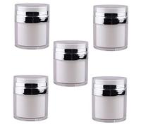 Garneck 5pcs Airless Vacuum Cream Dispenser Bottles Leakproof Lotion Containers for Travel Refillable Cosmetic Storage Lightweight and Durable for Face Cream Conditioner and Shampoo